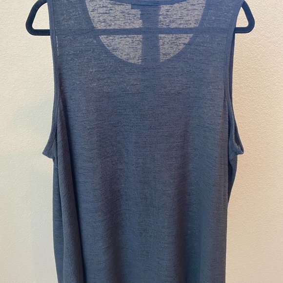 Lane Bryant- Blue/Grey Tank with American Flag, Size 18/20 - Picture 2 of 5